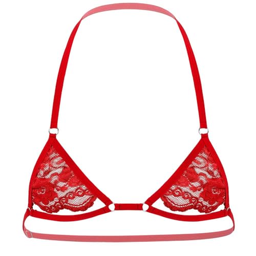 Men Sissy Lace Bra Bralette Tops Crossdresser Gay Underwear Strap Girly Halter Sexy Lingerie...