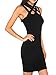 MAKEMECHIC Women's Sexy Cut Out Sleeveless Bodycon Cocktail Party Dress Black M