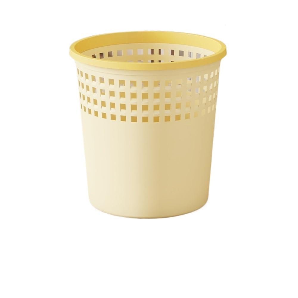 Colorful Hollow Dot Trash Can, Breathable & Odor-Proof, Ideal for Bathroom & Living Room(Sky Blue,Large)