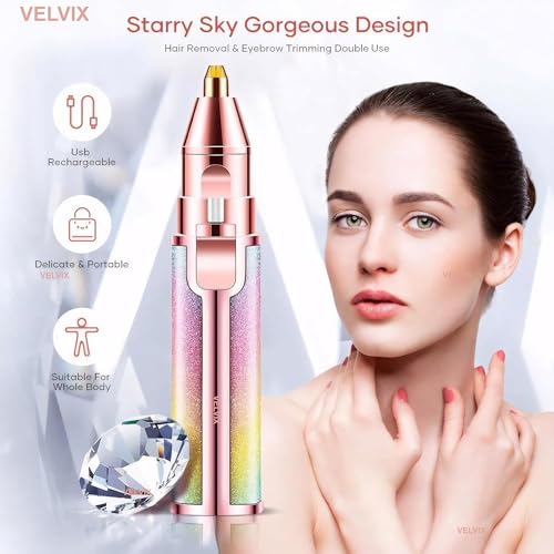 Image of Nose Hair Trimmer for Men & Women - Portable Cordless Ear & Nose Hair Remover, Painless, safe Grooming Tool with USB-C Rechargeable, special Design for Unisex Hair remover(Multi-Colour) (Rainbow)