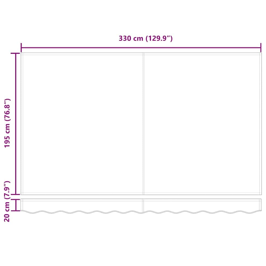 vidaXL Estructura del Toldo Beige 350 x 200 cm