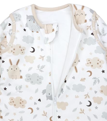 TupTam Saco de dormir para bebé 2,5 TOG – saco de dormir para crianças com mangas removíveis, algodão OEKO-TEX