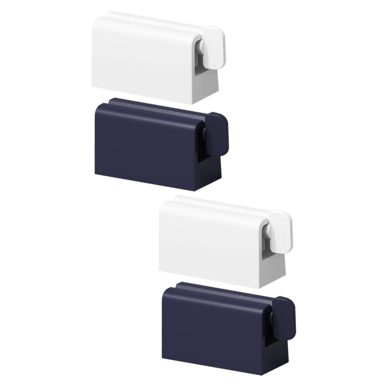 SEWOART 4 Pcs Toothpaste Squeezer Toothpaste Clip Splat Toothpaste Paint Squeezer Cream Tube Squeezer Toothpaste Tube Squeezer Tube Wringer Toothpaste Clamp Hair Dye Tube Silicone Pad