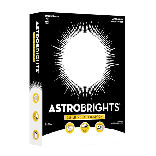 Premium Astrobrights White Cardstock, 8.5