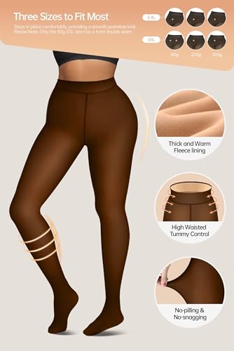 Image of Vertvie Fleece Lined Tights Women Winter Thermal Leggings Pack