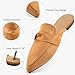 Decould sylf Mules for Women 2026: Pointed Toe Slingback Flats Shoes Casual Bowknot Slide Loafers for Office Walking, Brown, Size 9