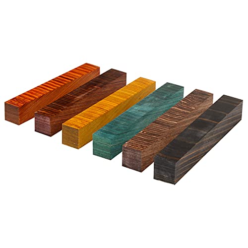 Penn State Industries WXMCG99 Special Edition Color Grain Pen Blanks, 6pc. Combo Pack, 3/4" x 3/4" x 5"