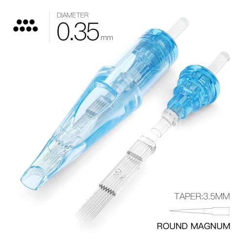 Image of WJX Tattoo Cartridges 20Pcs Disposable Needles Curved Magnum 1207RM