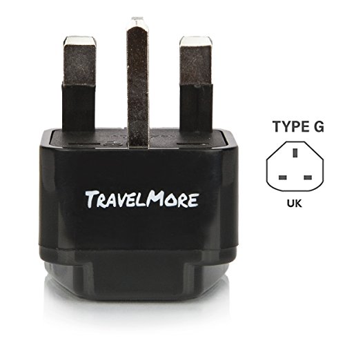 UK Travel Adapter for Type G Plug - Works with Electrical Outlets in United Kingdom, Ireland, Great Britian, Scotland, England, London, Dublin