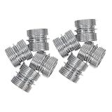 Cabilock 8 Stück Polanschlussmuttern aus Kaltstauchstahl Silber Präzise Passform für Schrankregalstützen und Metallstangen Verbindungen für Garage und Küche