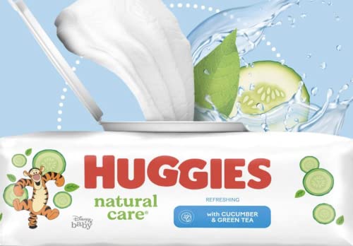 Image of HUGGIES Refreshing Clean Baby Wipes, Disposable Soft Pack (8-Pack, 448 Sheets Total), Scented, Alcohol-Free, Hypoallergenic, Size 1