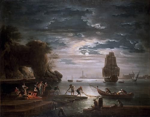 Pinturas famosas para la decoración de la sala de estar con el paisaje marino de Vernet