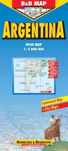 B&B Argentina Laminated Road & Travel Map