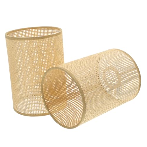 Pantallas de ratán para lámpara de mesa Ipetboom pack 2