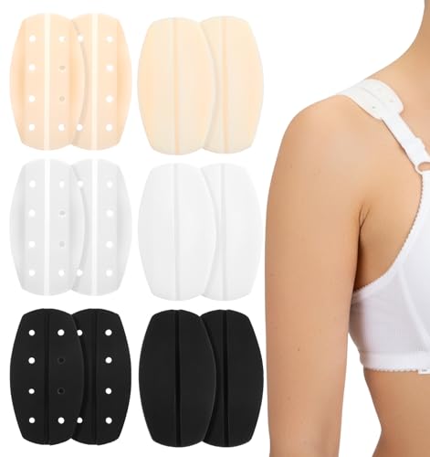 12 Pcs Silicone Bra Strap Cushions Anti-Slip Shoulder Pads for Women Soft Gel Bra Strap Holders to Prevent Slipping Ease Shoulder Pain Reusable Protectors for Wide Thin Straps(Universal Fit)