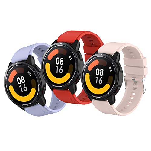 MIJOBS 3PCS Straps Compatible with Xiaomi Watch S1 Active Wristband Xiaomi Watch S1, Xiami Mi Watch Color, Mi Watch Sport