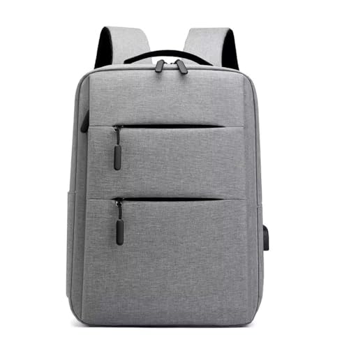 Mochila Slim Executiva para Notebook até 15 Polegadas com Porta USB Resistente à Água e Design Moderno (Cinza)