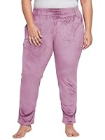 CAMEY Women's Winter Soft & Warm Velvet Lower/Track Pant/Pyjama with 2 Side Pockets (XXL, L.Pink)