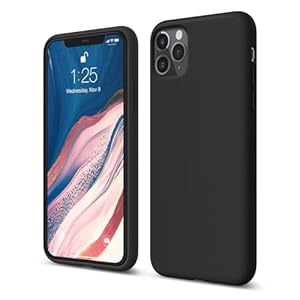 elago iPhone 11 Pro Max Hoesje van Silicone Case Compatibel met Apple iPhone 11 Pro Max 6.5″ Hoesje – Premium Silicone, Bescherming [3-Lagen] Structuur, Verhoogde Rand voor Scherm & Camera (Zwart)