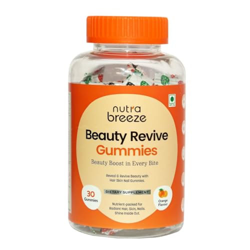 Image of Biotin Hair Gummies For Women and Men | Beauty Revive Gummies For Hair Growth, Skin Glow & Strong Nails | Orange Flavour | Biotin For Hair Growth | 30 Day Pack