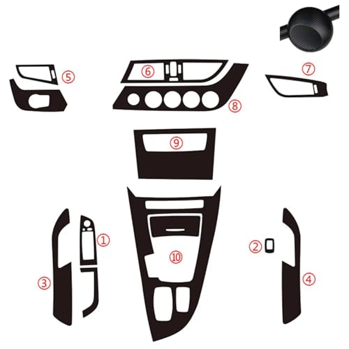 Autocollants fiber de carbone poignée et console centrale pour BMW Z4 E89