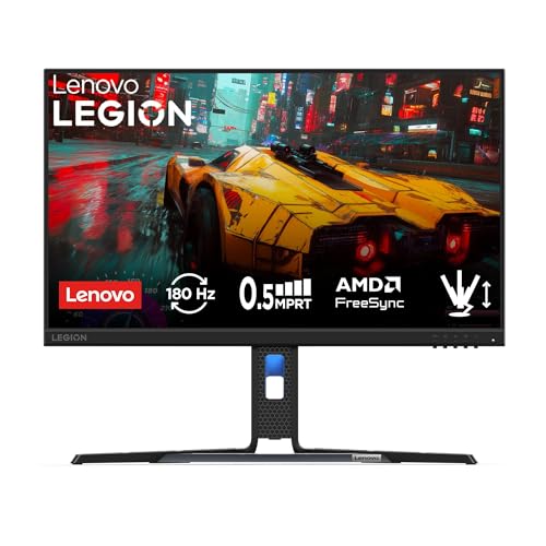 Lenovo Legion R24e | 24" (60.9cm) FHD 180Hz Gaming Monitor | 0.5ms, AMD FreeSync, 99% sRGB, 1xHDMI 2.1 TMDS, 1xDP 1.4| Tilt, Swivel, Pivot, Height Adjust | Black | 67CCGAC4IN