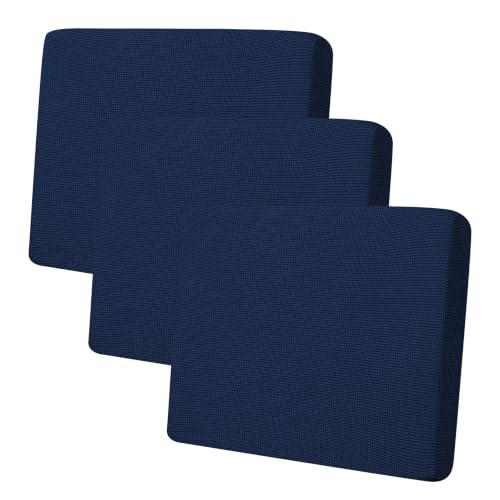 Image of Easy-Going Stretch Individual Oversized Couch Cushion Cover Sofa Seat Furniture Protector Sofa slipcover Soft Flexibility with Elastic Bottom (3 Cushion XL Sofa, Navy)