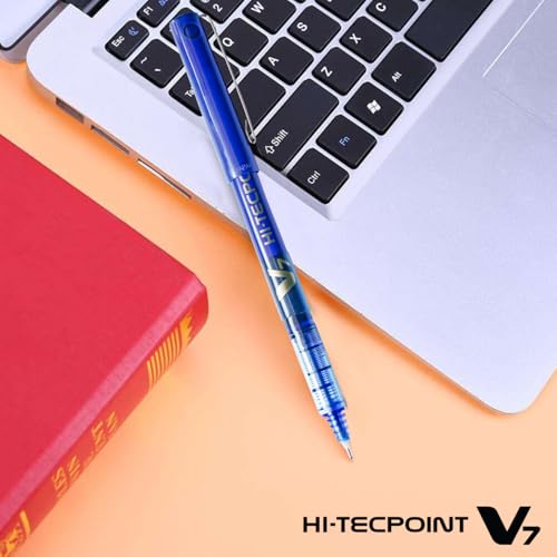 Pilot V7 Roller Fine Ball Pen Pack of 10 (Blue Ink)