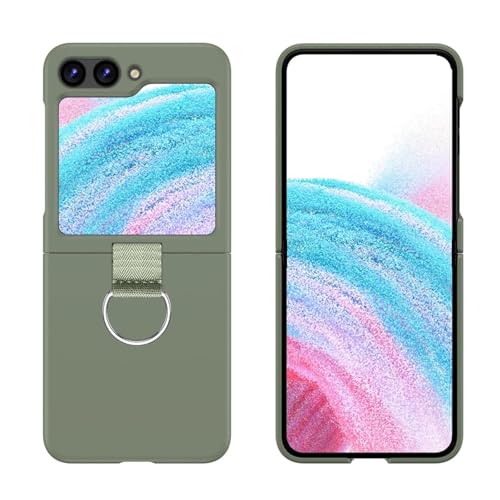 Coque pour Samsung Z Flip 4 simplicité élégante silicone antichoc et anneau raffiné