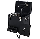 Medidas: longitud 32 cm altura 35,5 cm ancho 32 cm Material: Piel negro