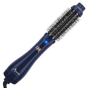 Hair Dryer Brush, Aima Beauty 4-in-1 Upgrade Hot Air Straightener Curler Function for Women, Hair Styling Tools, Prussian Blue-round