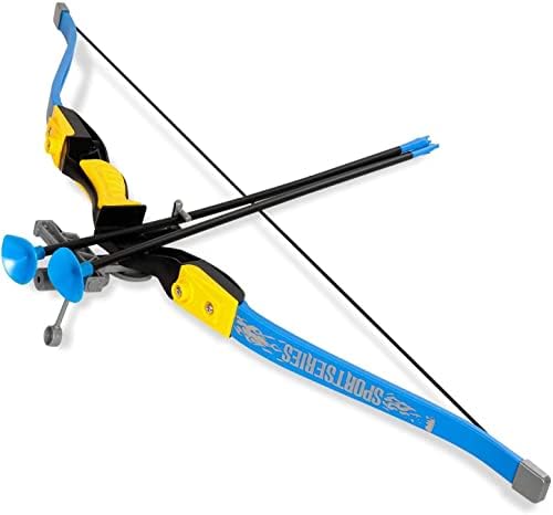 Kidoloop Kids Archery Bow and Arrow Set with Suckers and Target and Quivery, Cool Indoor Outdoor Play, Soft Shooting Power, ABS Plastic, Laser Technology & Long Lasting