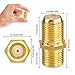 VCE Coaxial Cable Connector, RG6 Coax Cable Extender F-Type Gold Plated Adapter Female to Female for TV Cables, 2 Pack