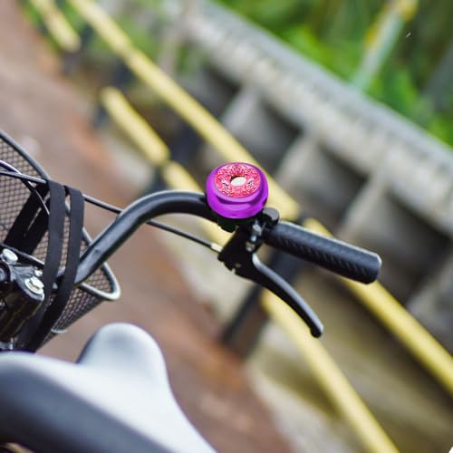Wirester ALBIKEBELL-ALURDBELL0005-A8090 Purple Aluminum Round Bike Bell thumb #4