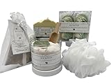Rock the Top USA MADE | Eucalyptus Spearmint Spa Gift Baskets for Women. 6 Cold & Stress Self Care Gifts, Aromatherapy Epsom Salt Bath Soak, Bath Soap, Bath Bombs (Truffle), Bath Salts Gift Basket.