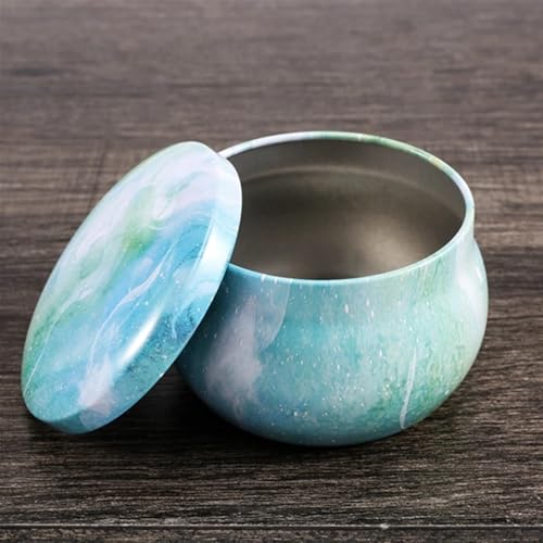Latas para velas de 4 oz con tapas, recipientes redondos de metal para manualidades 6