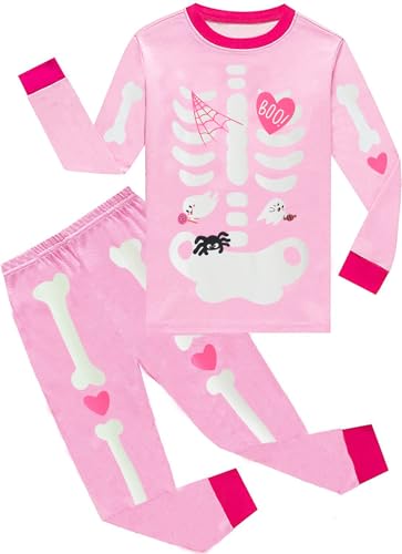 Little Girls Pajamas Cotton Long Sleeve Pjs Set Kids Dinosaur Pajama Baby 2 Pieces Sleepwear Toddler Heart Clothes 2-7T