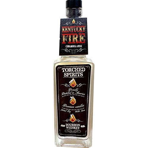 Torched Spirits Whiskey Bottle Scented Candles, Natural Soy Wax Candle, Great Gift For Men, Bourbon And Whiskey Lovers, Bar Man-Cave Decor, 750 Ml, 120 Hrs Burn Time (Spicy Cinnamon Whiskey) #TOP5