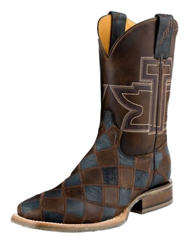 Tin Haul Men's Check Me Out Western Boot Broad Square Toe - 14-020-0077-0534 BR 10.5 D(M) US