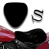 Alaska Leather Medium Sheepskin Buttpad® - Motorcycle Seat Pad (Black Sheared)