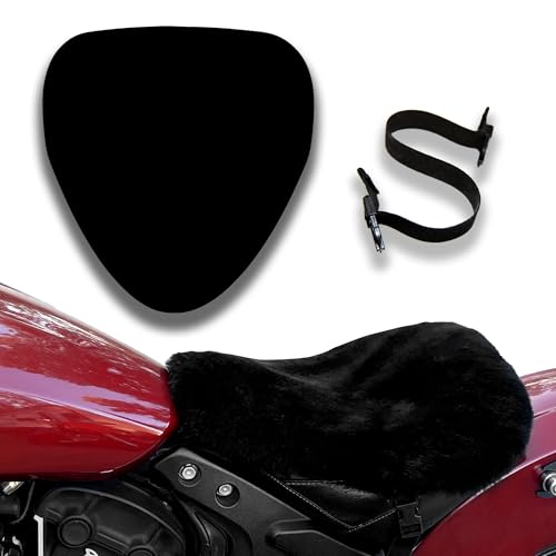 Alaska Leather Medium Sheepskin Buttpad® - Motorcycle Seat Pad (Black Sheared)