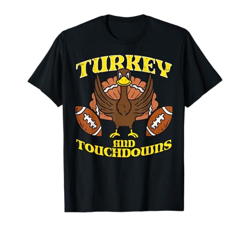 Fútbol Americano Turquía Touchdown Funny TD Hombres Mujeres Niños Camiseta