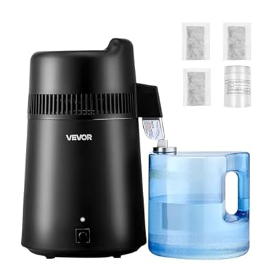 VEVOR Water Distiller, 6L / 1.6 Gallon Countertop Water Distiller for Home, 900W Distilled Water Maker with BPA-Free Plastic Container, 304 Stainless Steel Interior, Distilling for Drinking Water