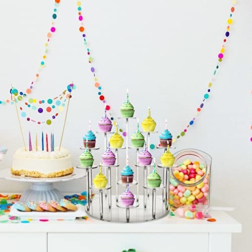 Kekafu SLL-FBA-963 Acrylic Cupcake Stand Transparent Cupcake Display Holder thumb #4