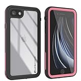 Punkcase SE 2020 Waterproof Case [Rapture Series] Protective IP68 Certified Full Body Cover W/Built in Screen Protector [Clear Back] for Apple iPhone SE (2020) (4.7') (Pink)