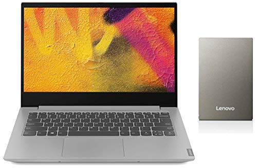 Image of Lenovo Ideapad S340 Intel Core i5 10th Generation 14 inch FHD Thin and Light Laptop (8GB /1TB HDD + 256 GB SSD /Windows 10 /MS Office /Platinum Grey /1.55Kg)-Lenovo 2TB External Hard Drive F309 USB3.0