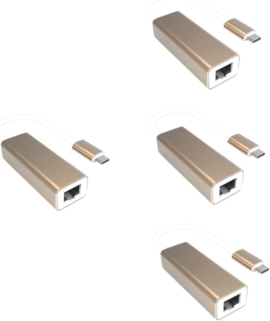 4pcs USB-c to Ethernet Converter Mbps Gigabit Network Adapter LAN Card for External Adapter Dual High-Speed
