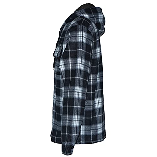 Image of Yasumond Hoodies for Men Zipper Fleece Sweatshirt Heavy Sherpa Lined Hooded Warm Winter Coats Big Tall