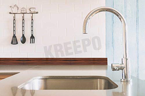Image of KREEPO Waterproof Waist Line Wall Sticker Self Adhesive Baseboard Wallpaper Border Roll Decals Home Decor Film (Size 4Inch x 40m) (Wood-9)