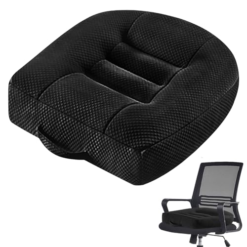 Leikurvo Cojín elevador de asiento para coche, 40 x 40 cm, extraancho, ergonómico, ortopédico, para silla de oficina, coche, silla de ruedas o elevador para adultos